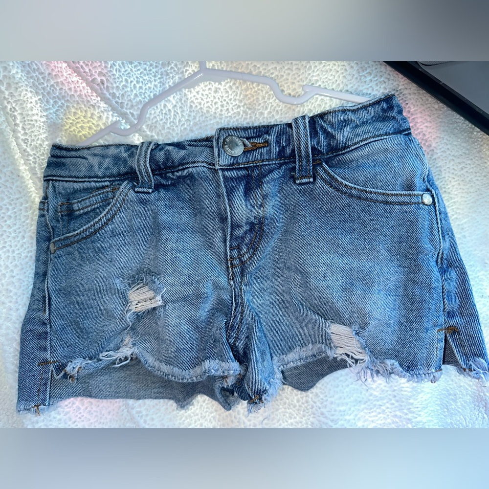 art class Blue Distressed Kids Shorts